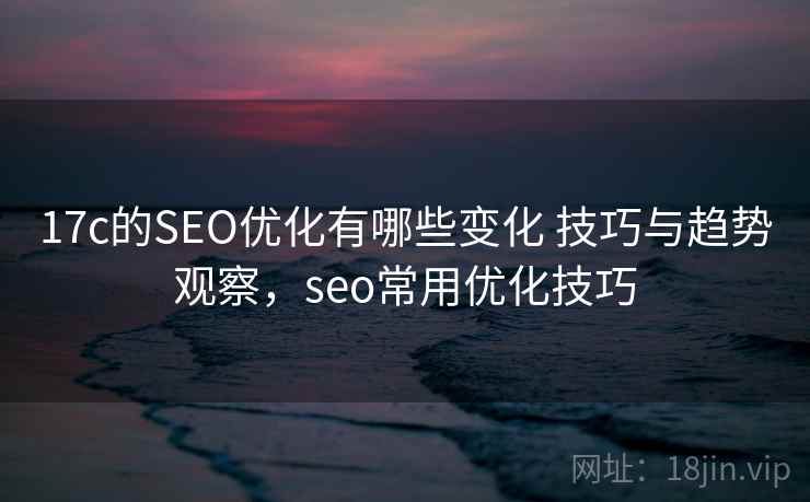 17c的SEO优化有哪些变化 技巧与趋势观察，seo常用优化技巧