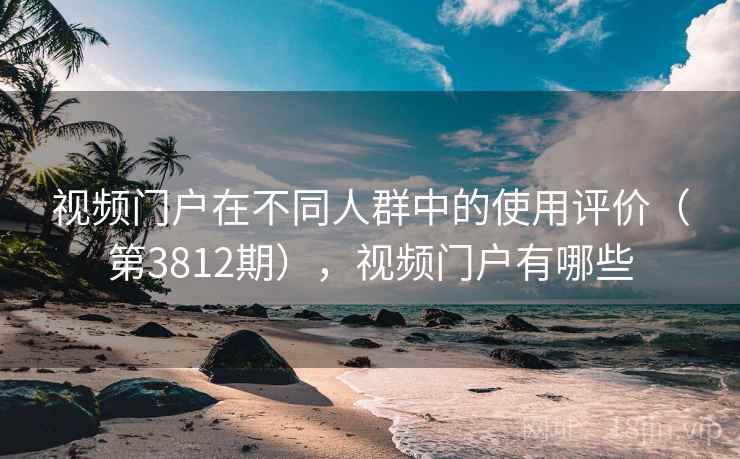 视频门户在不同人群中的使用评价（第3812期），视频门户有哪些