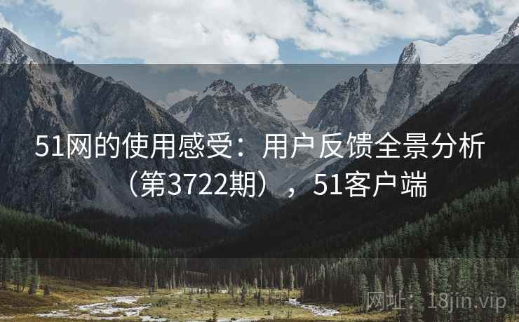 51网的使用感受:用户反馈全景分析(第3722期),51客户端 51网的使用感受:用户反馈全景分析(第3722期),51客户端