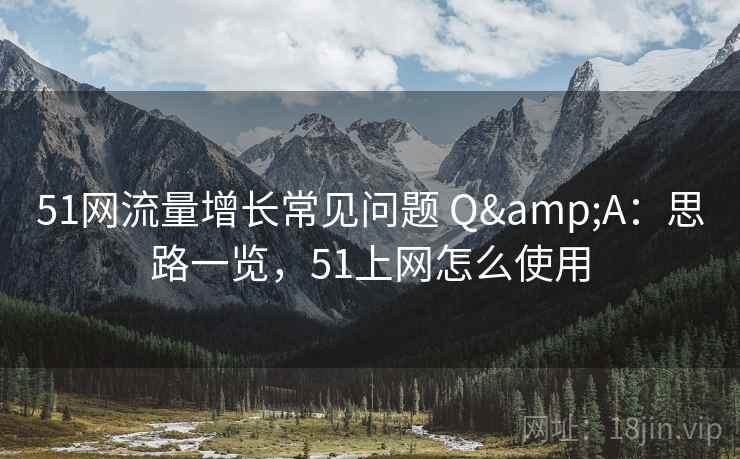 51网流量增长常见问题 Q&A:思路一览,51上网怎么使用 51网流量增长常见问题 Q&A:思路一览,51上网怎么使用