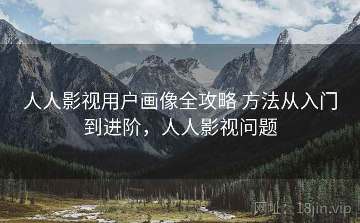 人人影视用户画像全攻略 方法从入门到进阶，人人影视问题
